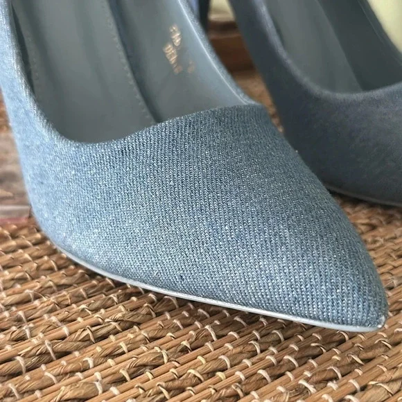 Bella Luna denim closed toe high heels size 10 - Picture 5 of 10